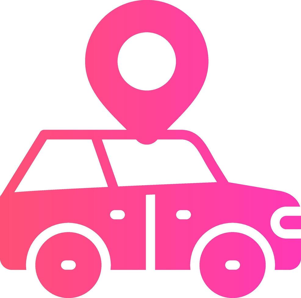Car Location Creative Icon Design vector
