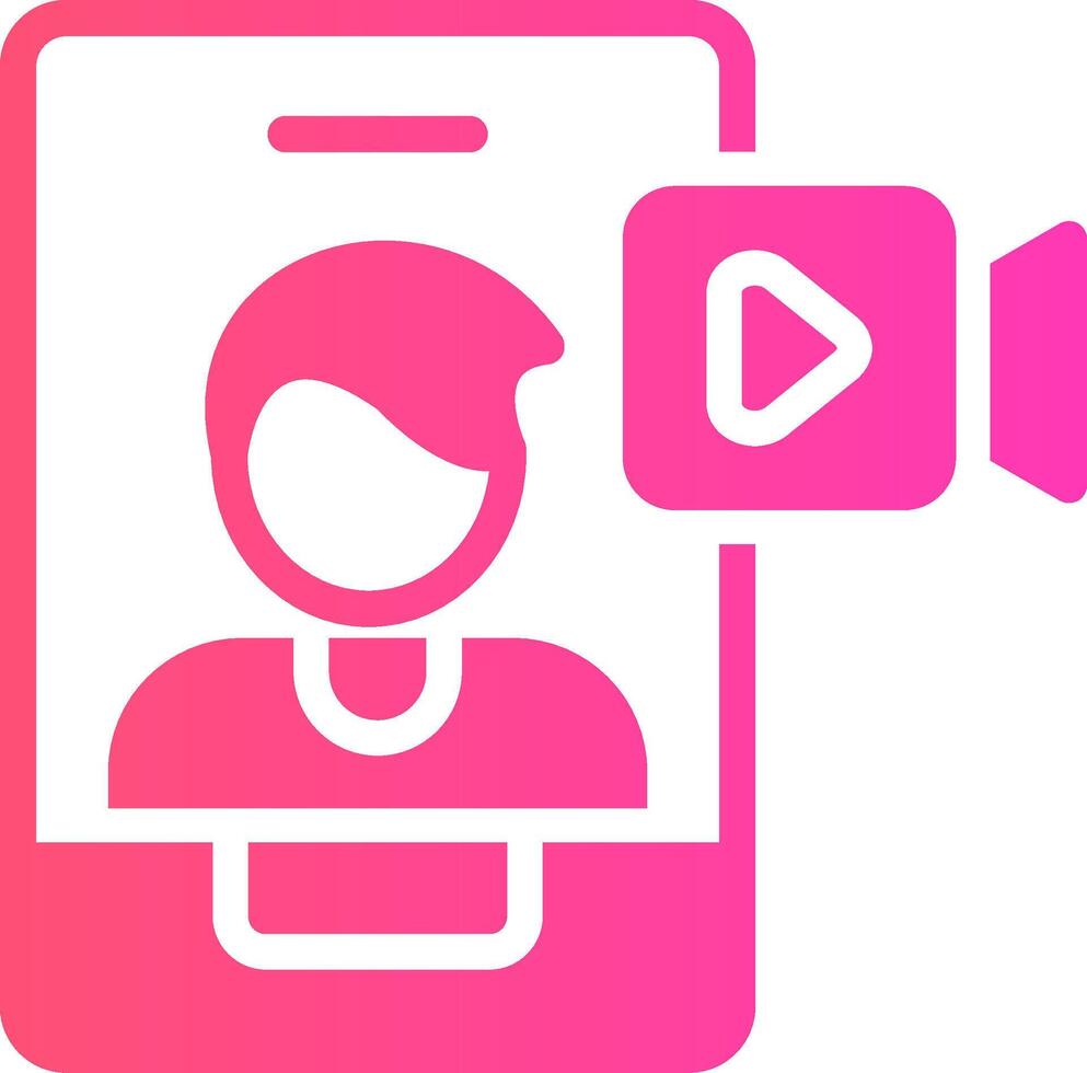 Video Chat Creative Icon Design vector