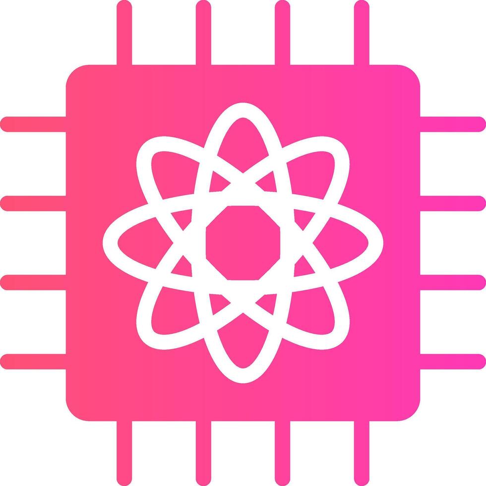 Quantum Computer Creative Icon Design vector