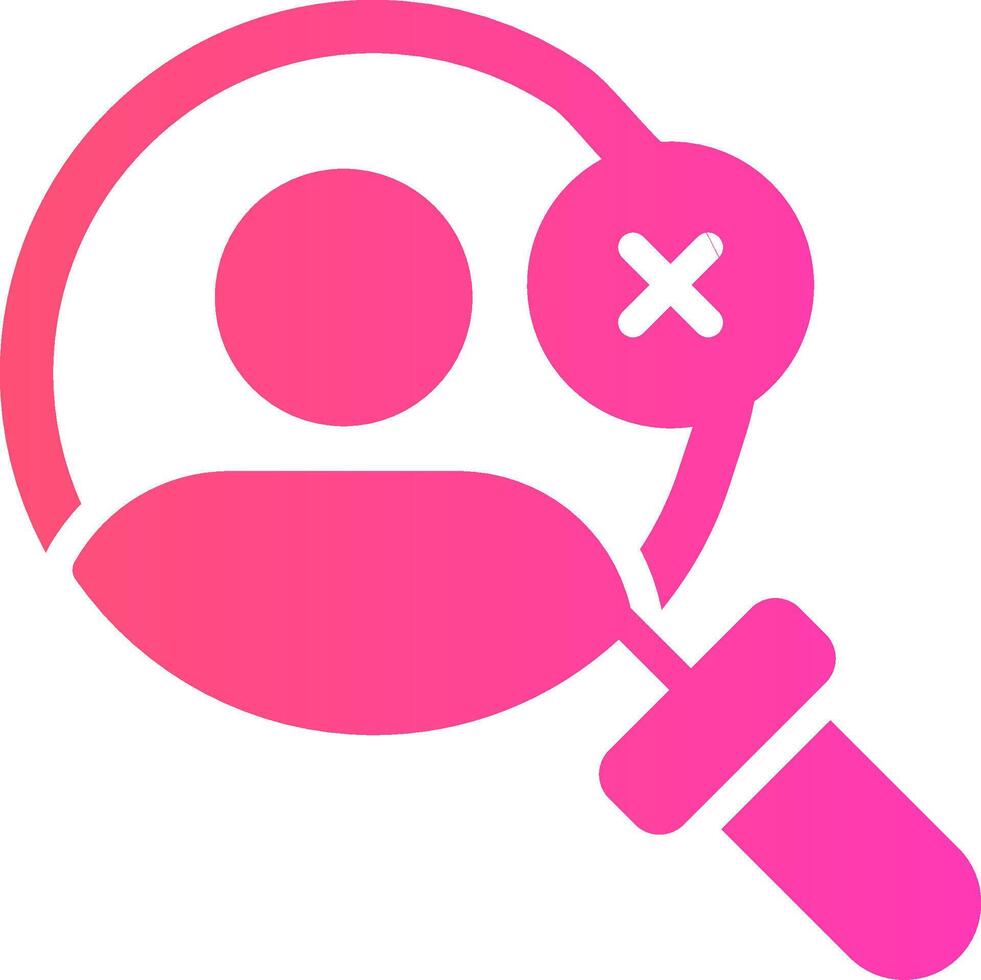 Not Suitable Candidate Creative Icon Design vector