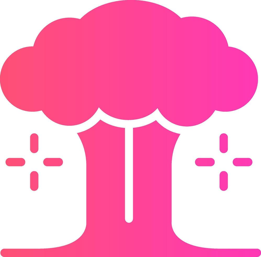 Nuclear Explosion Creative Icon Design vector