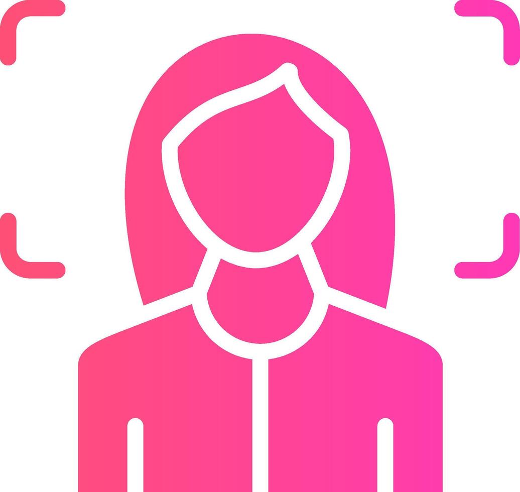 Facial Recognition Creative Icon Design vector