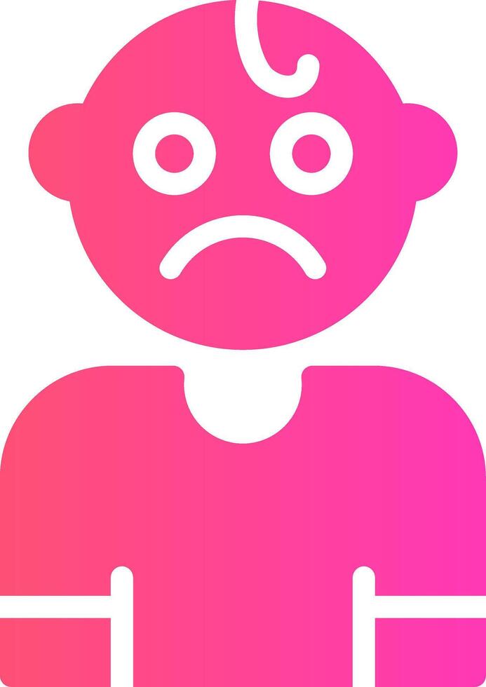 Sad Baby Creative Icon Design vector