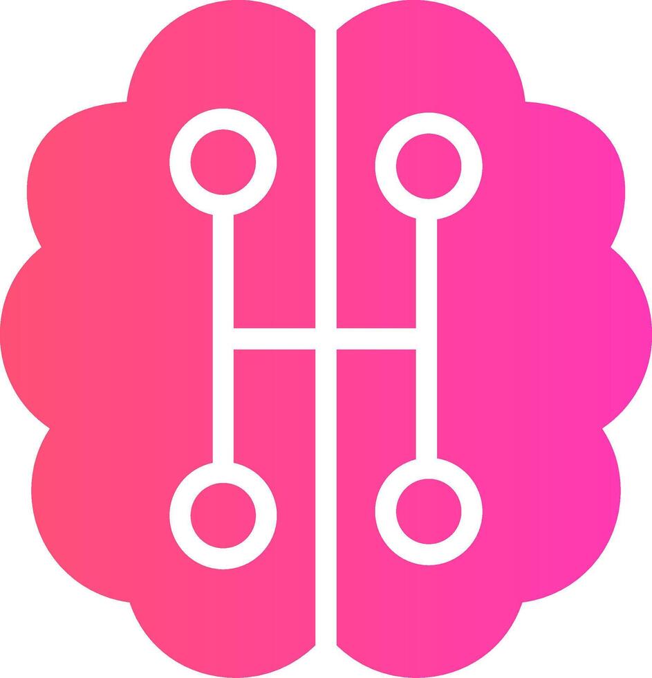Humanoid Robot Creative Icon Design vector