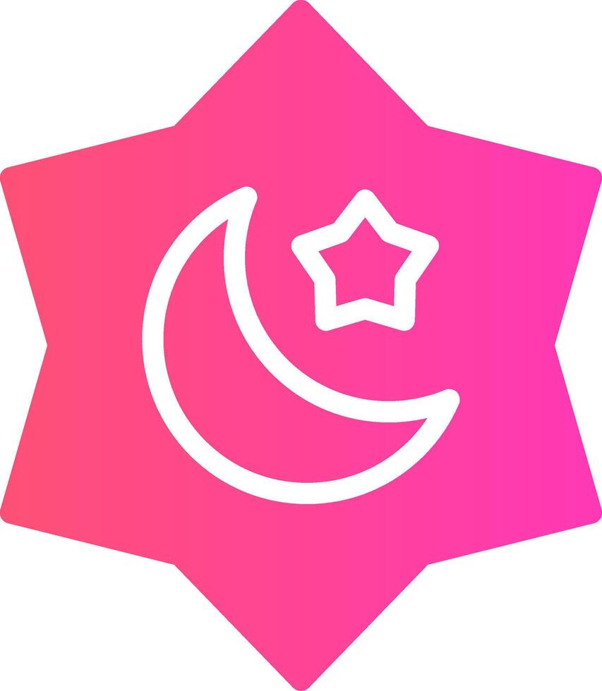 Moon And Stars Creative Icon Design vector