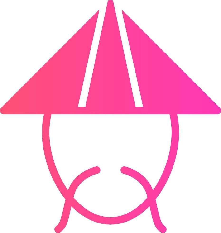 Bamboo Hat Creative Icon Design vector
