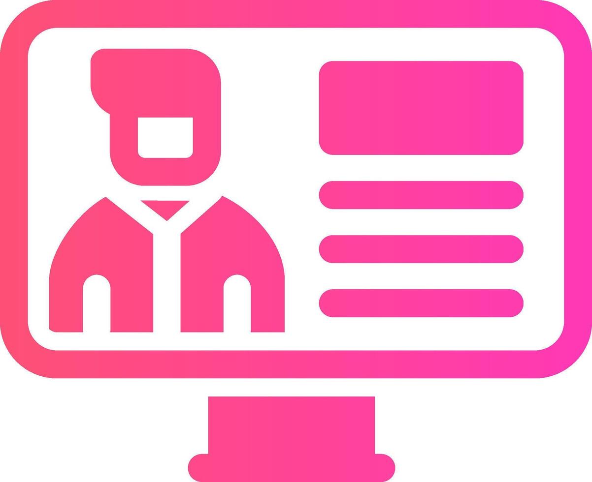 Online Lecture Creative Icon Design vector
