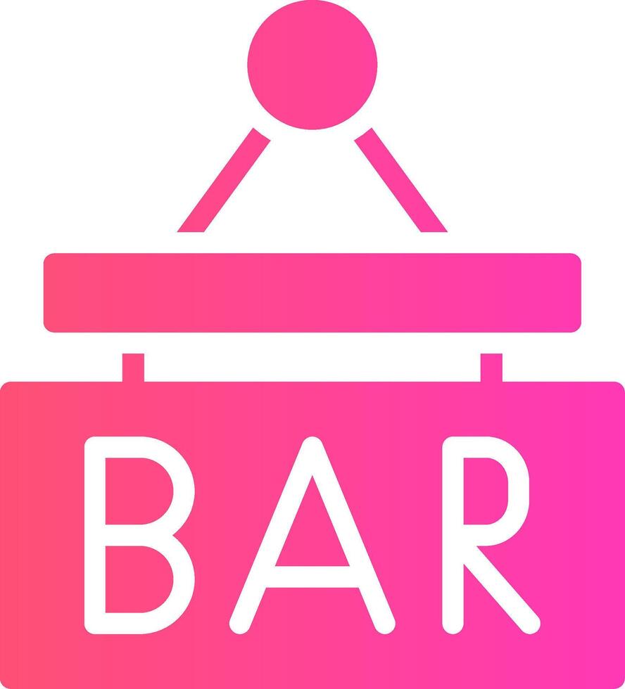 Bar Sign Board Creative Icon Design vector
