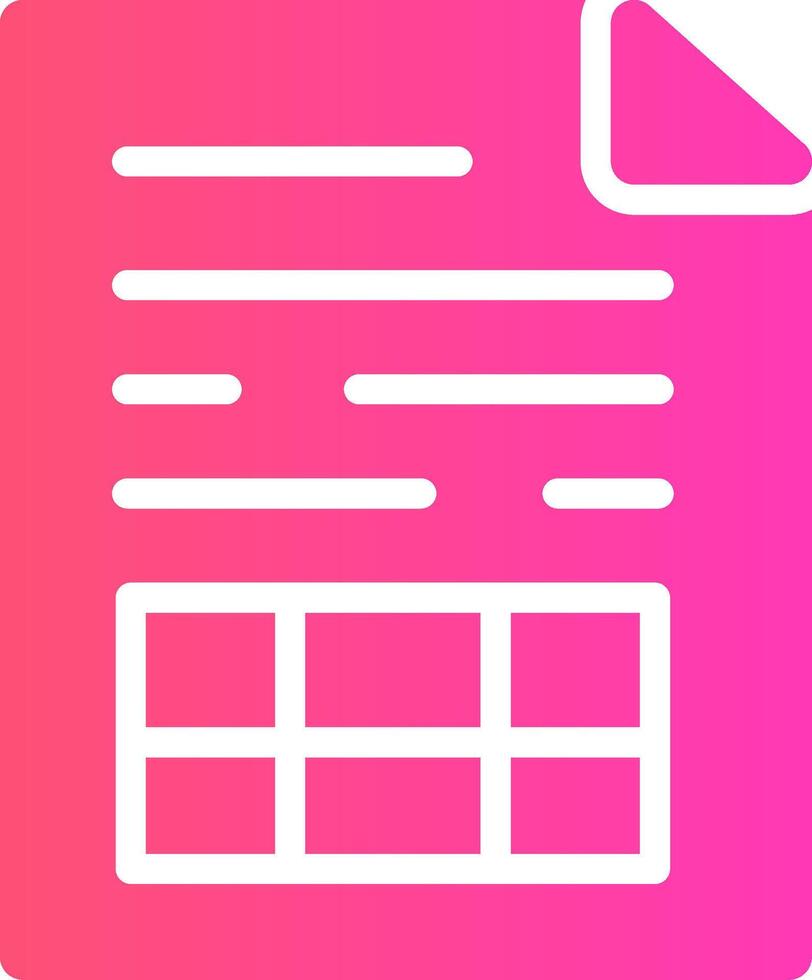 Spreadsheet Creative Icon Design vector