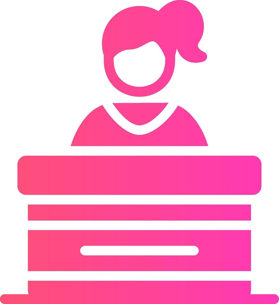 Receptionist Creative Icon Design vector