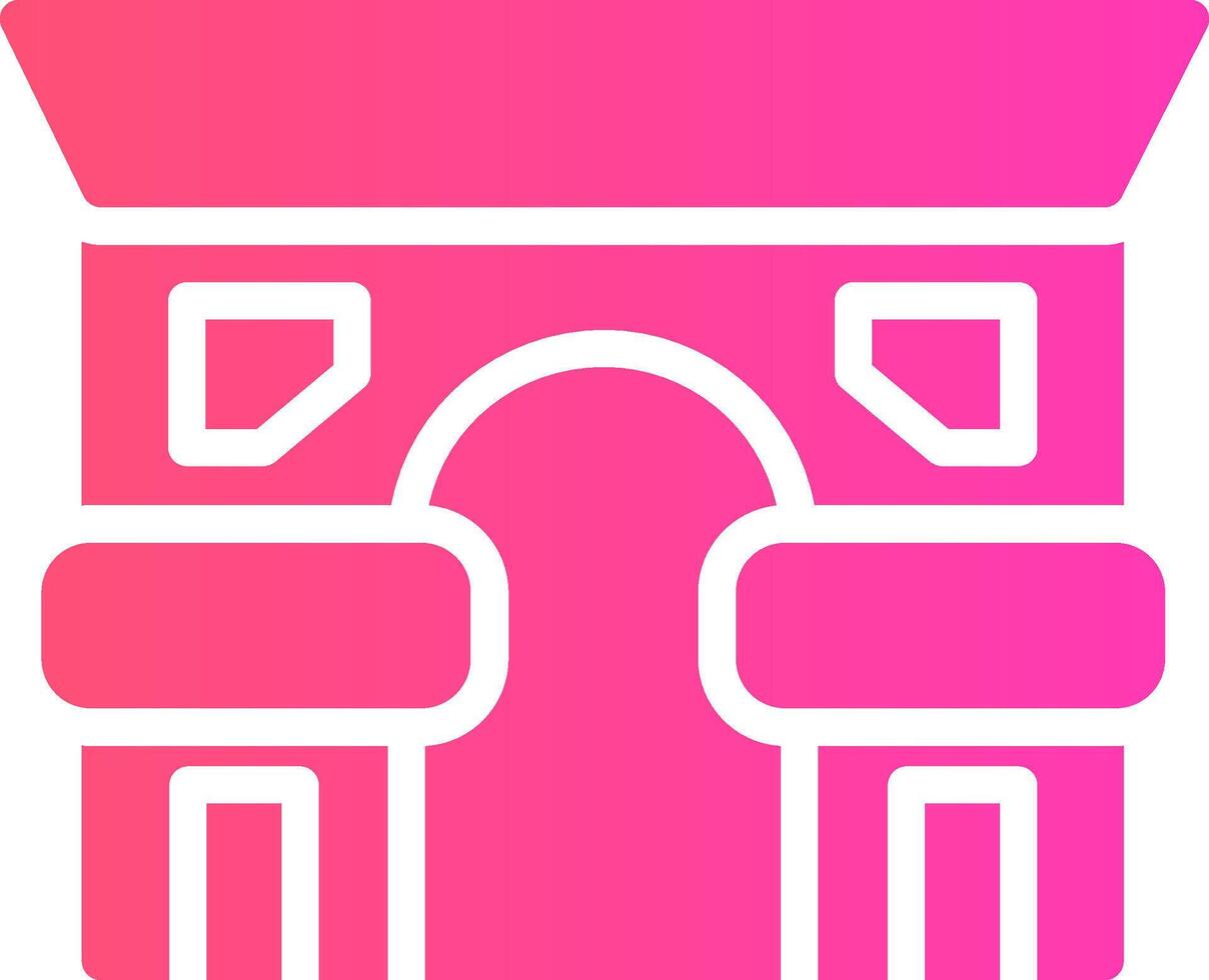 Arc De Triomphe Creative Icon Design vector