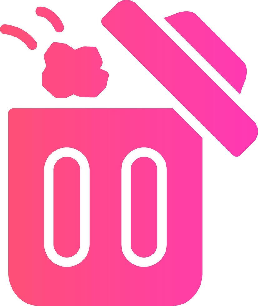 Throwing Trash Creative Icon Design vector