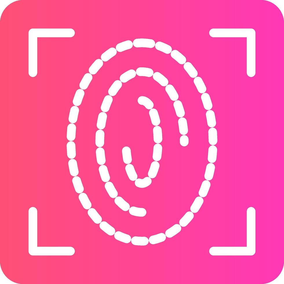 Fingerprint Scan Creative Icon Design vector