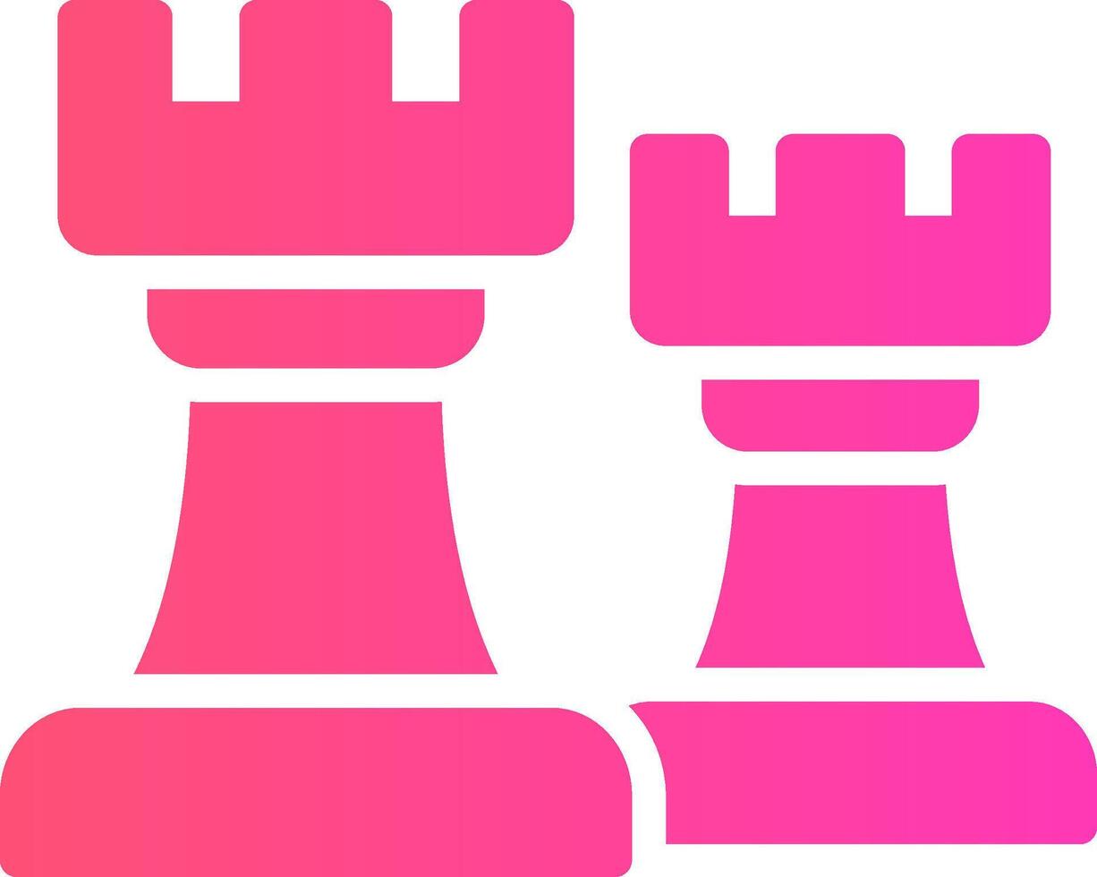 Chess Towers Creative Icon Design vector
