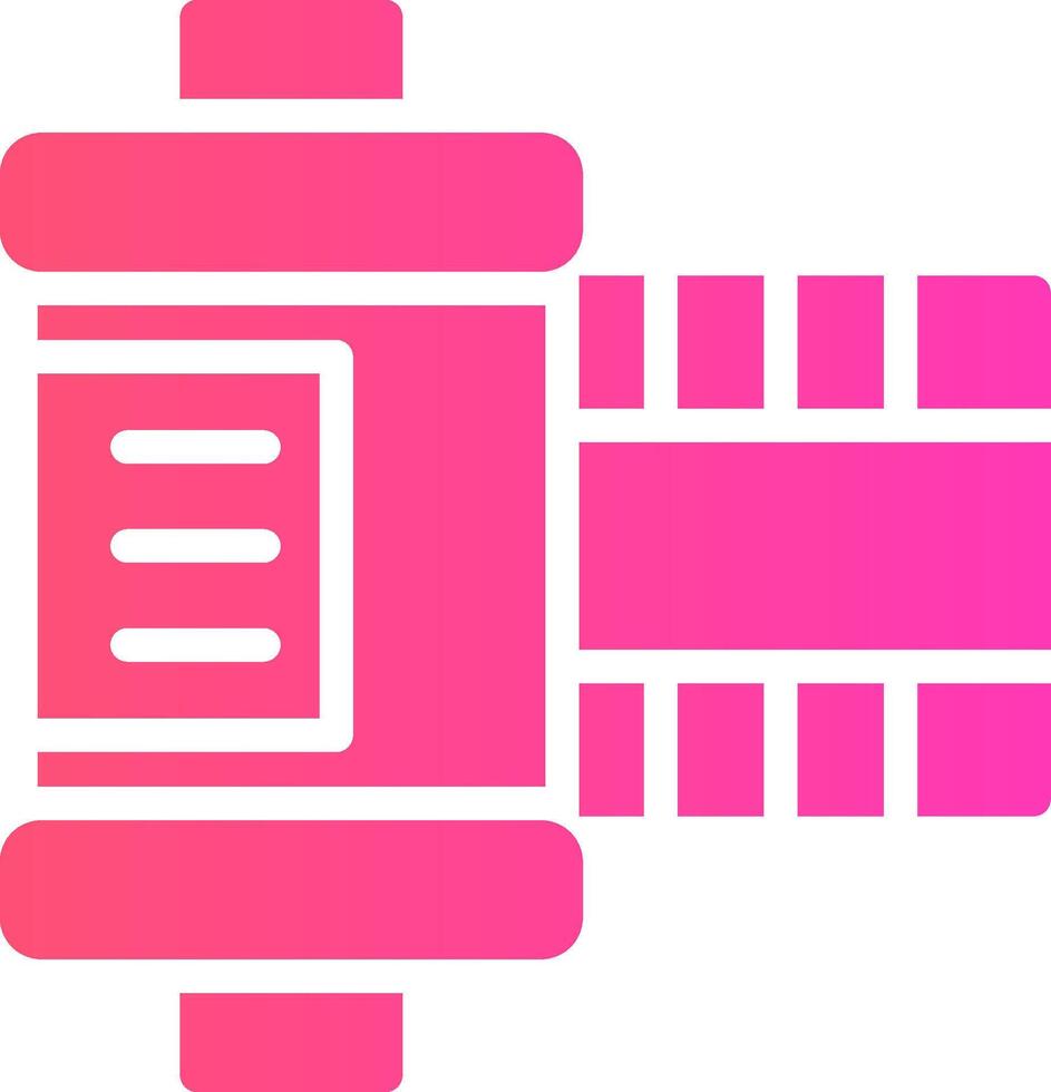 Film Roll Creative Icon Design vector