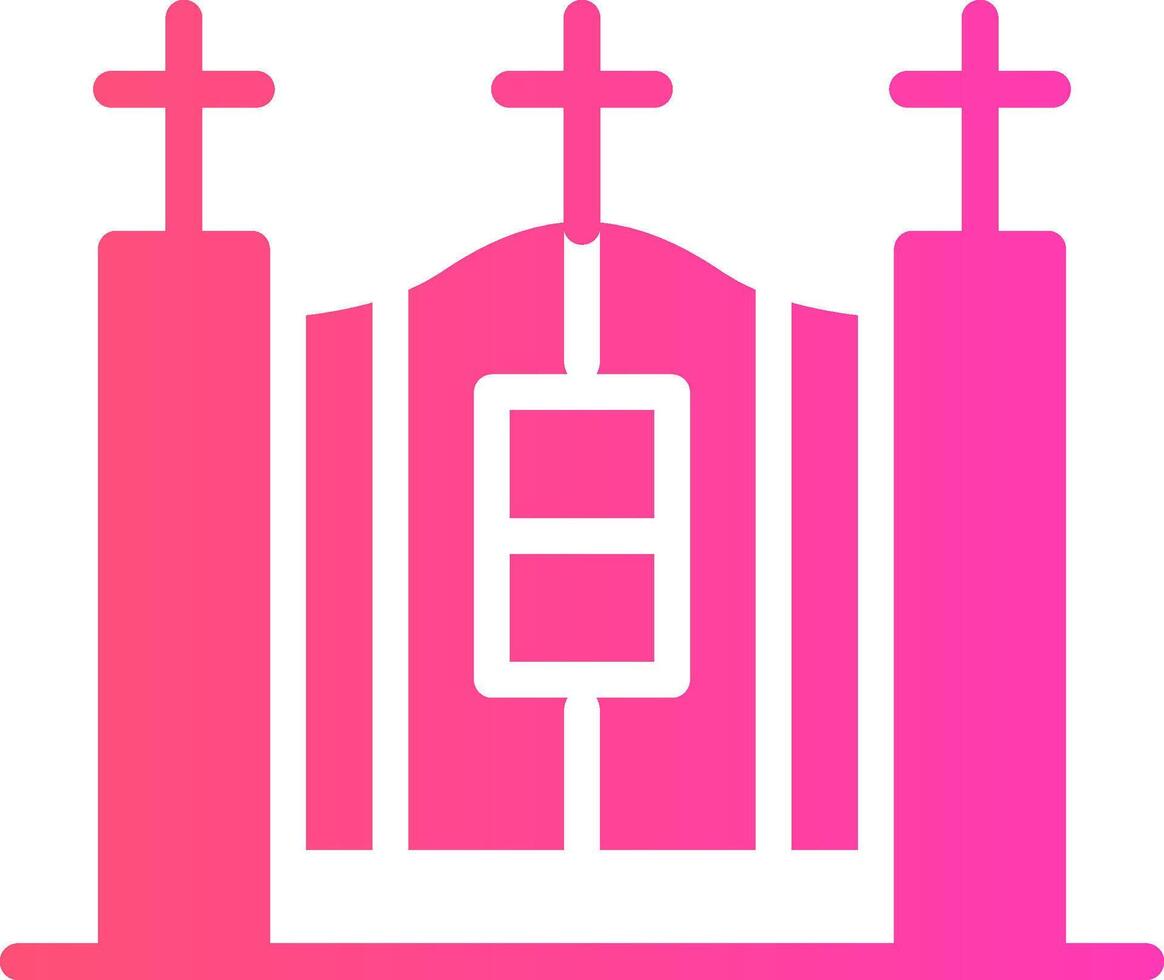 Cemetery Gate Creative Icon Design vector