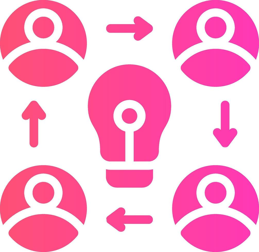 Collaboration Creative Icon Design vector