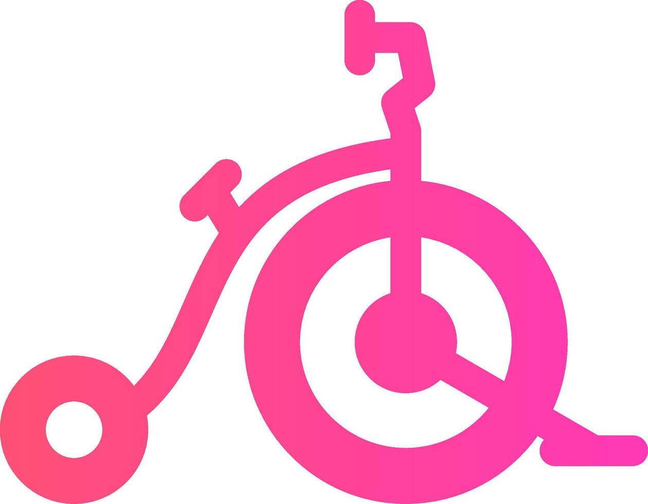 diseño de icono creativo de bicicleta de circo vector