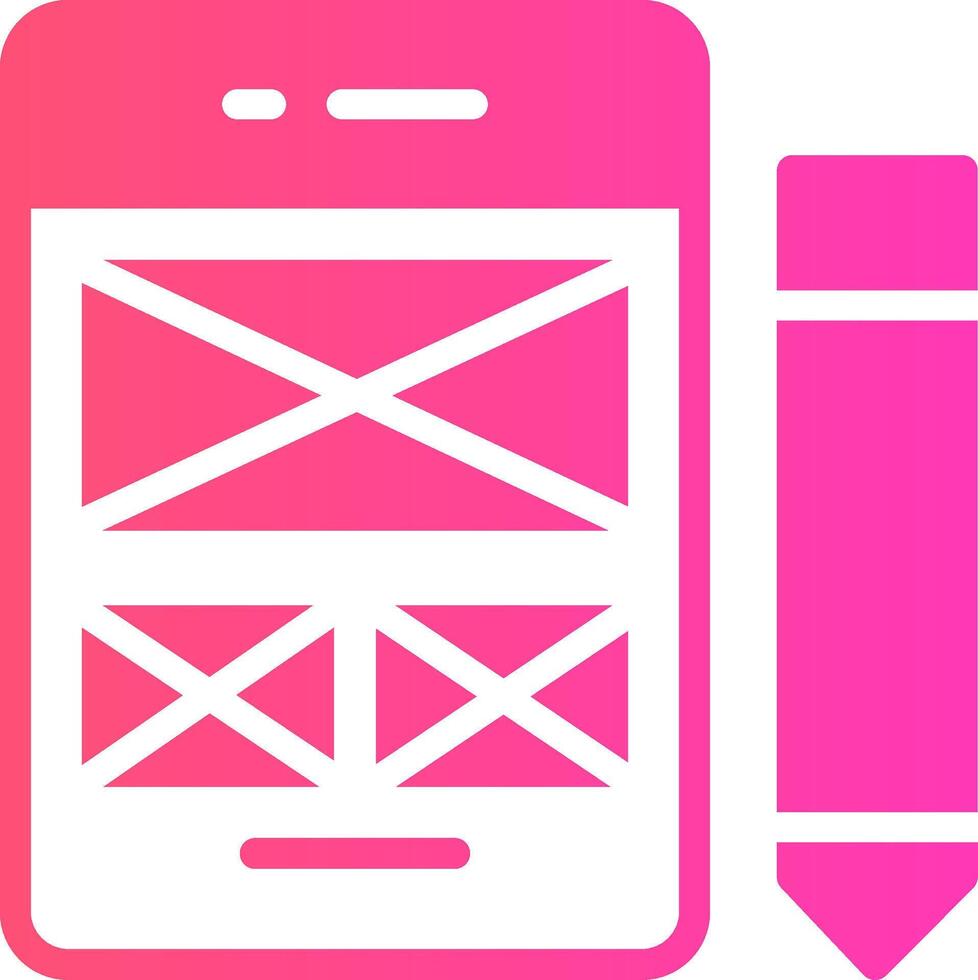 glyph Gradient Design vector