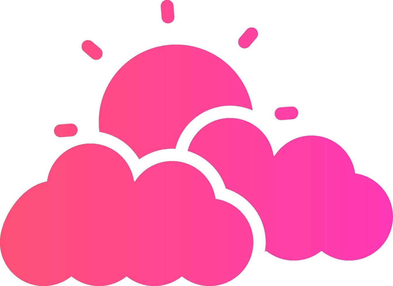 Cloudy Day Creative Icon Design vector