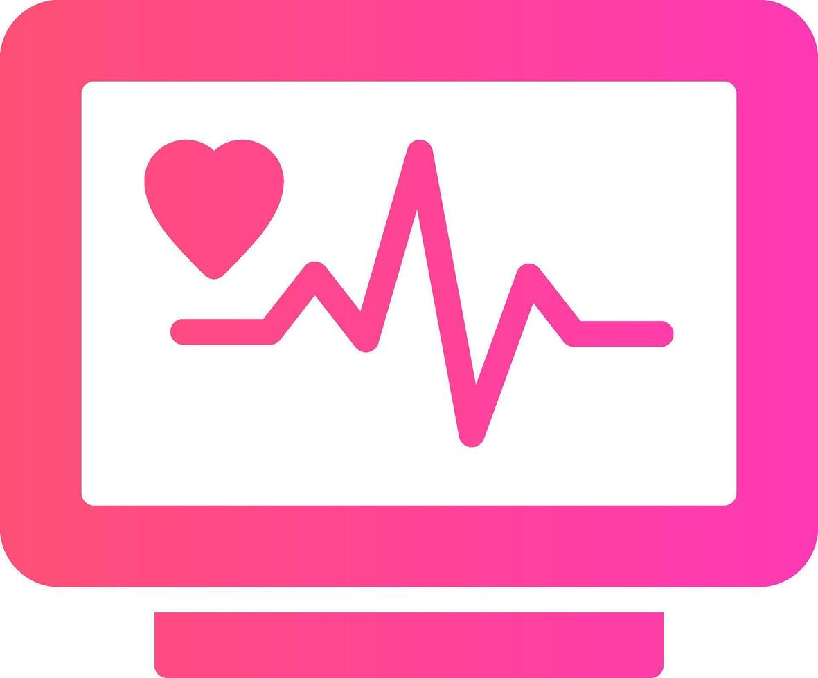 diseño de icono creativo de monitor de ecg vector