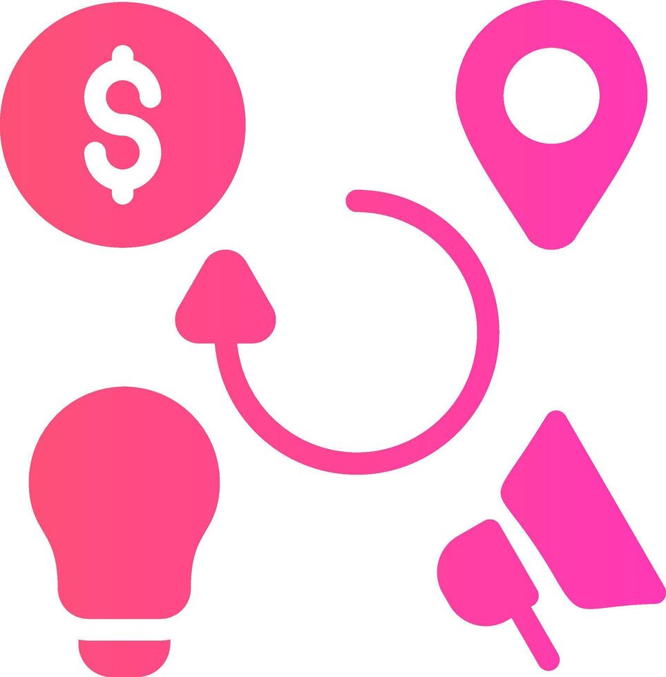 4Ps Creative Icon Design vector