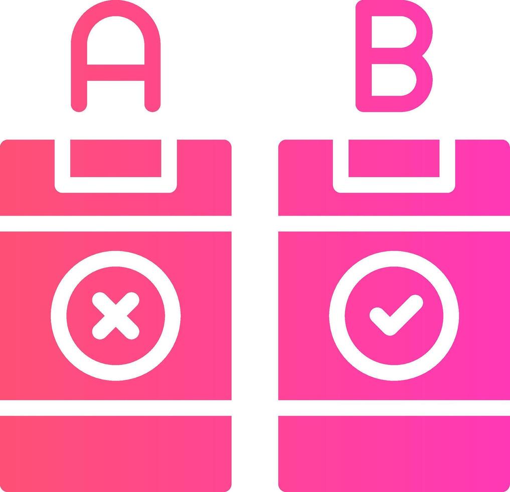 AB Testing Creative Icon Design vector