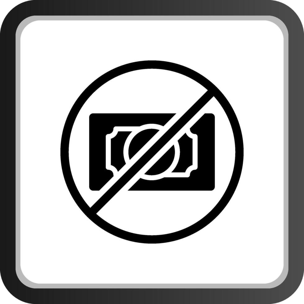 No Money Creative Icon Design vector