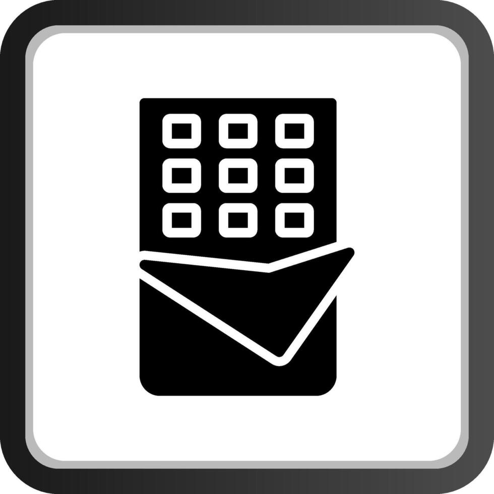 Chocolate Bar Creative Icon Design vector