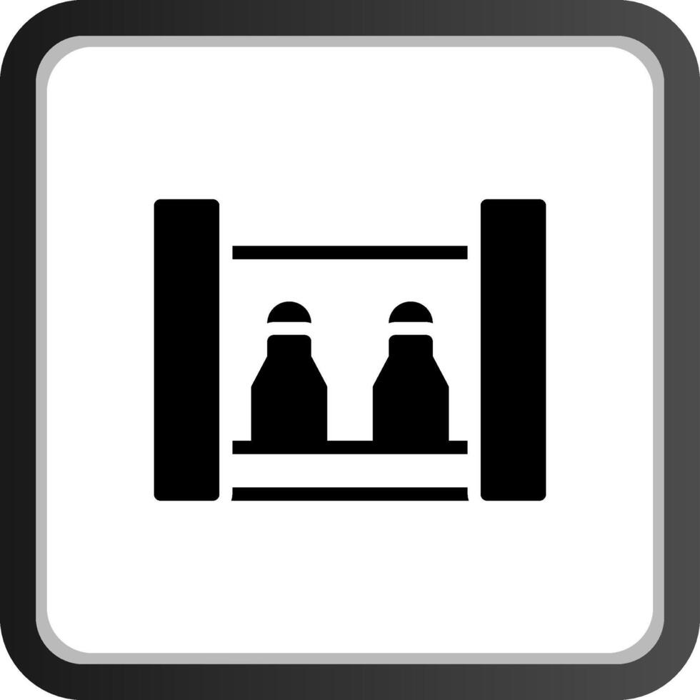 botellero, creativo, icono, diseño vector