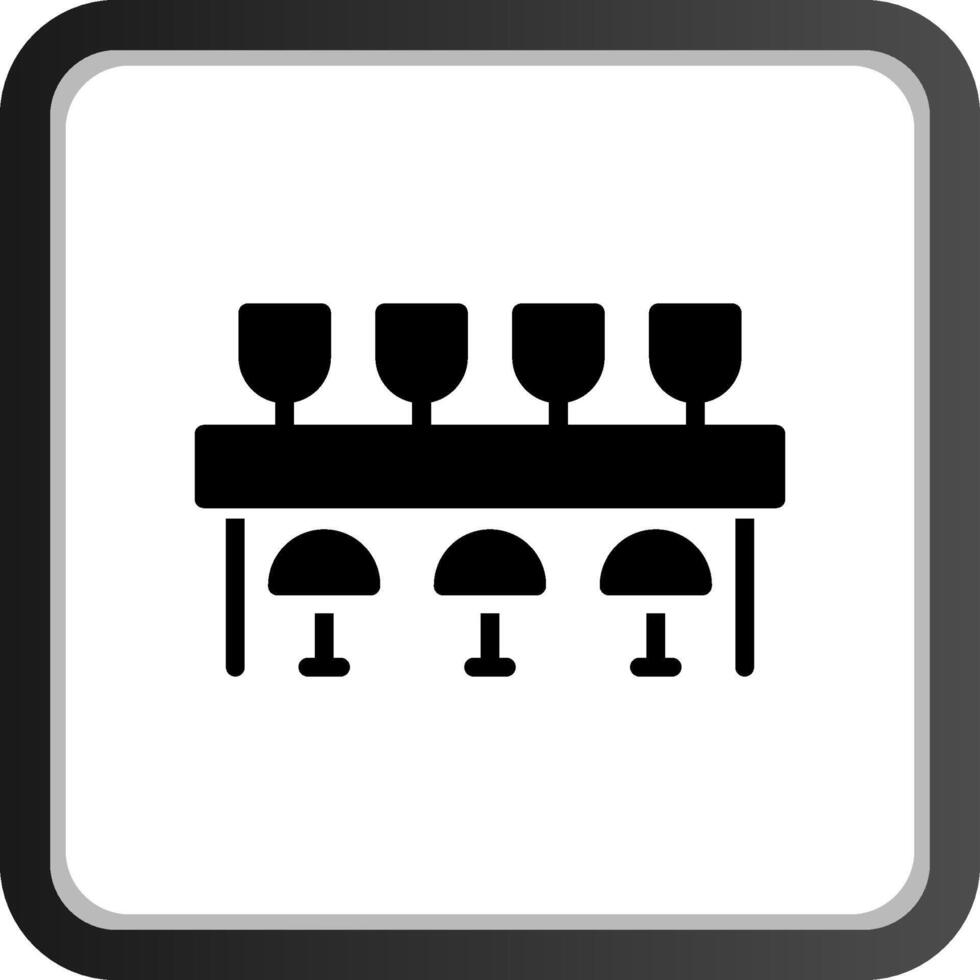 Bar Counter Creative Icon Design vector