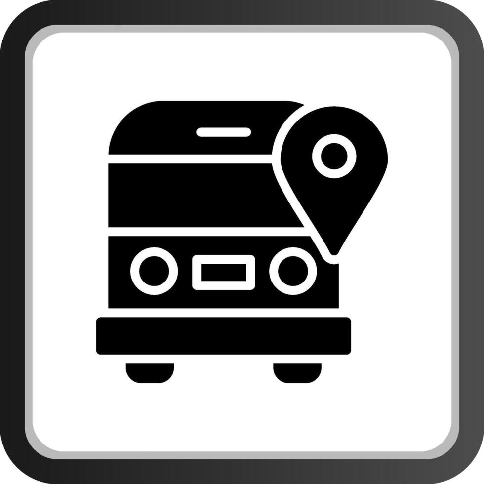 School Bus Creative Icon Design vector