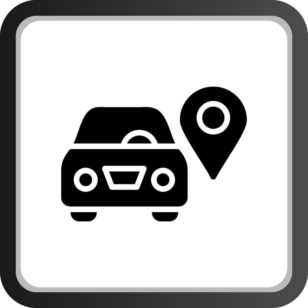 diseño de icono creativo de ubicación de coche vector