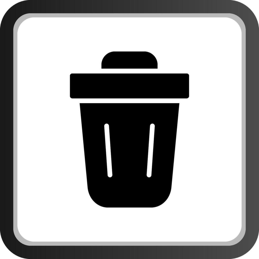 Trash Bin Creative Icon Design vector
