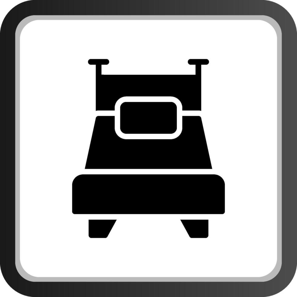 Single Bed Creative Icon Design vector