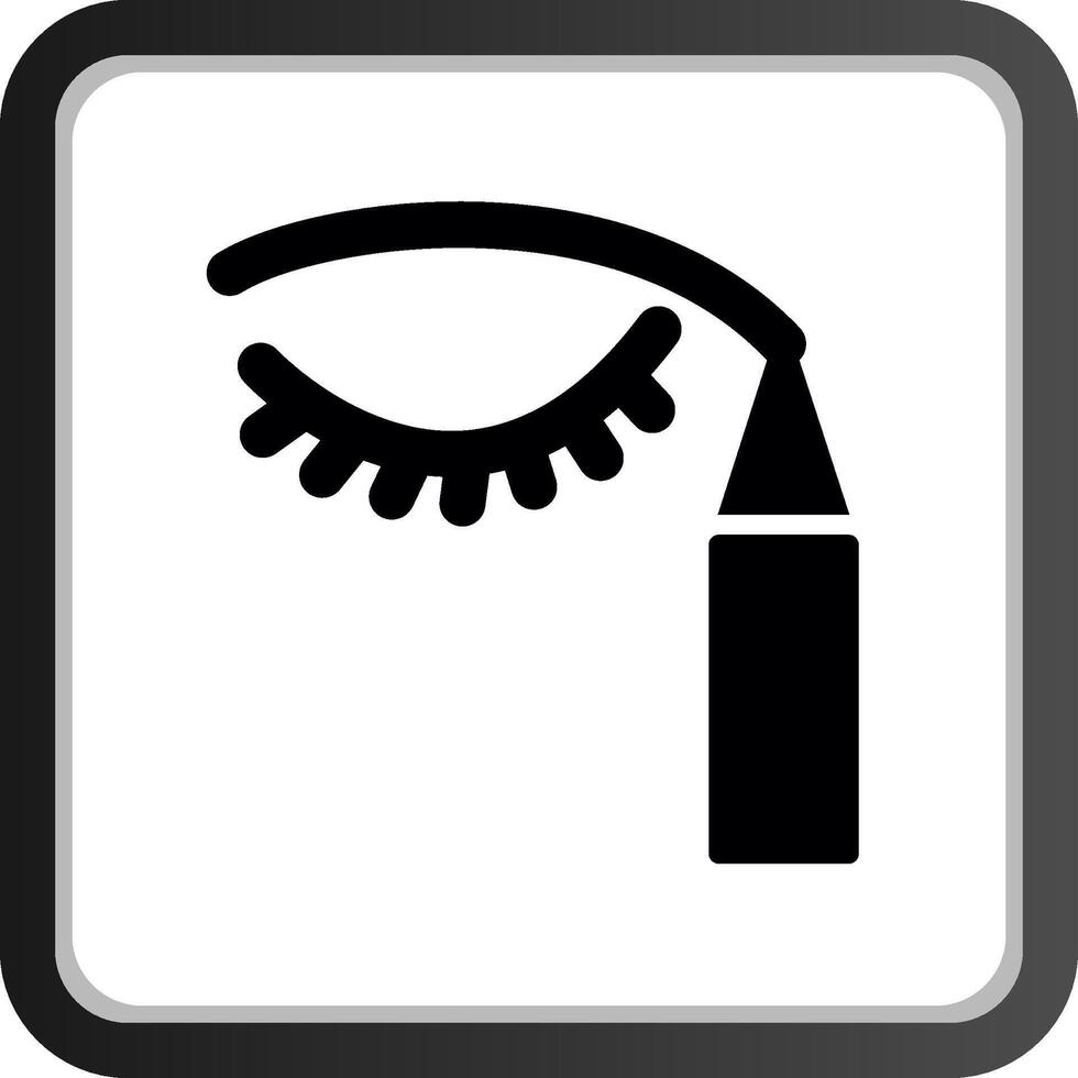 diseño de icono creativo delineador de ojos vector