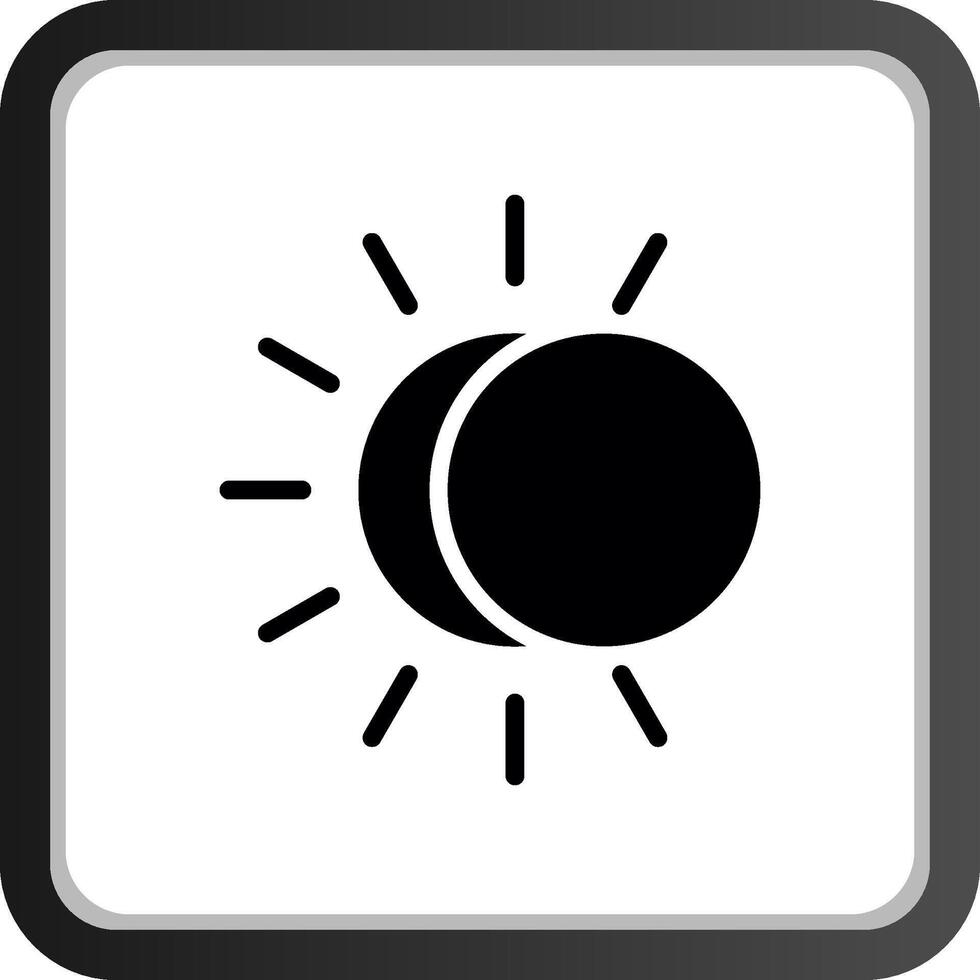 eclipse diseño de icono creativo vector