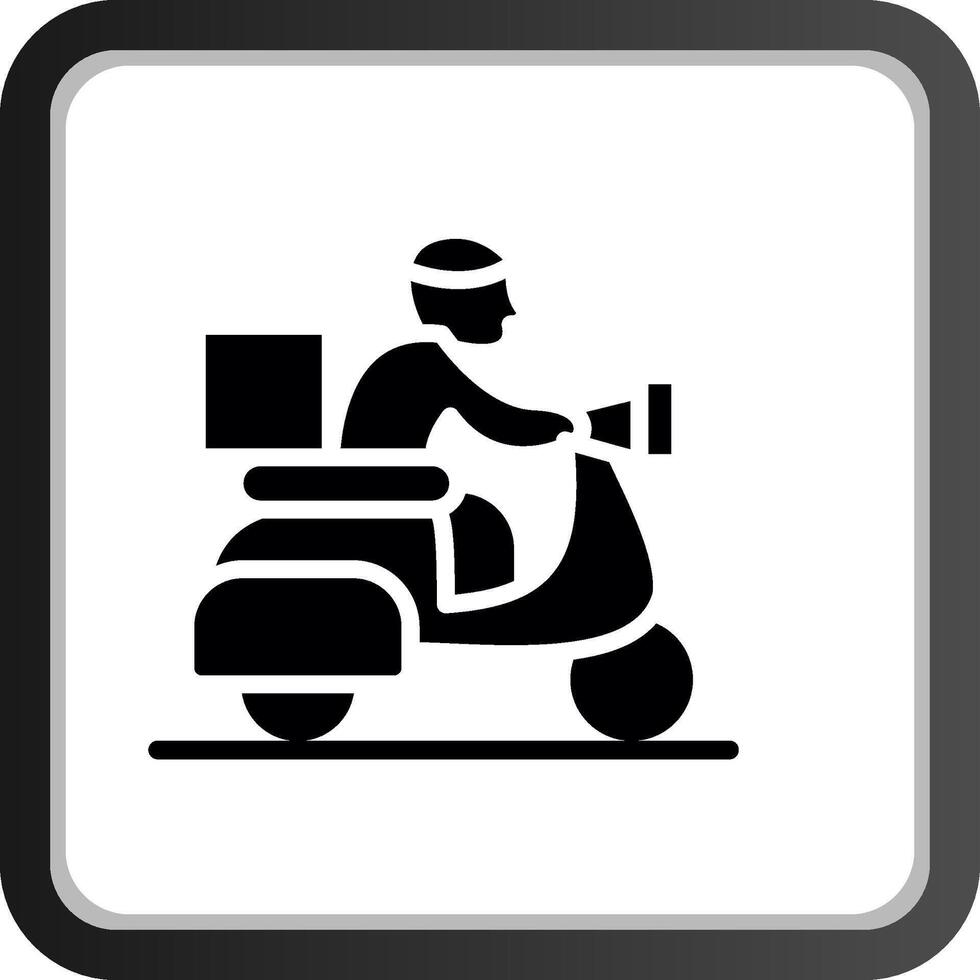 Delivery Bike Creative Icon Design vector