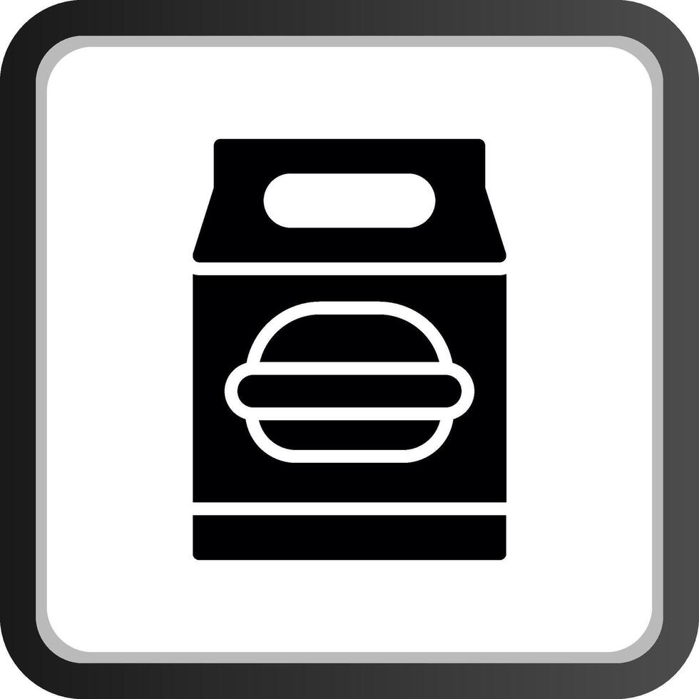 diseño de icono creativo de bolsa de almuerzo vector