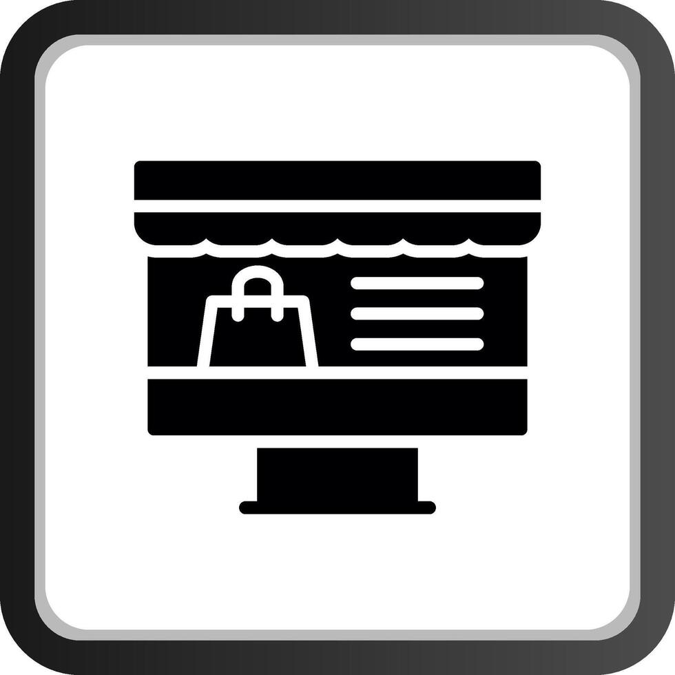 diseño de icono creativo de compras en línea vector