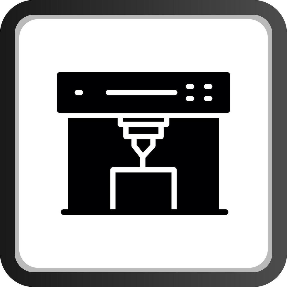 3d Printer Creative Icon Design vector