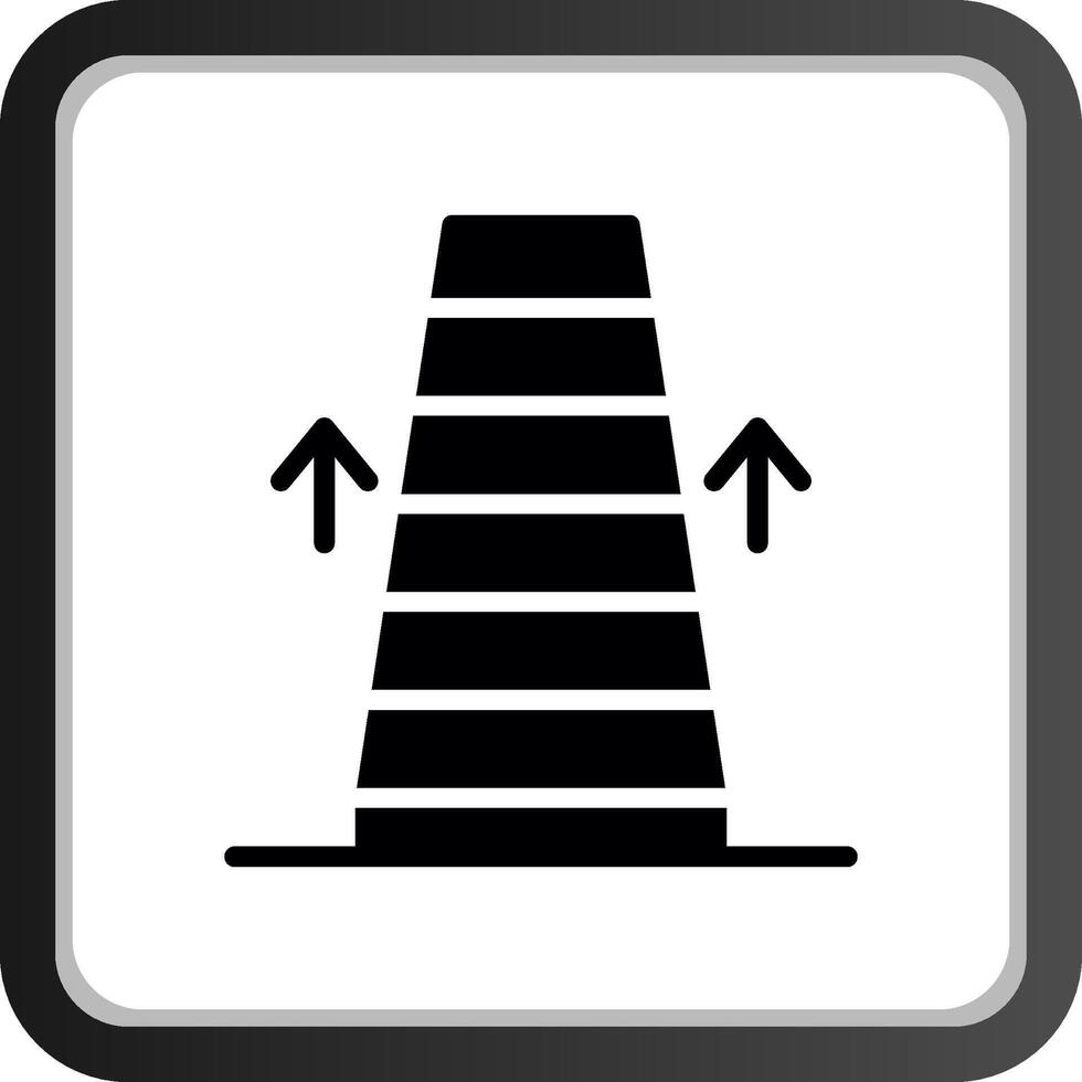 diseño de icono creativo de escalera mecánica vector