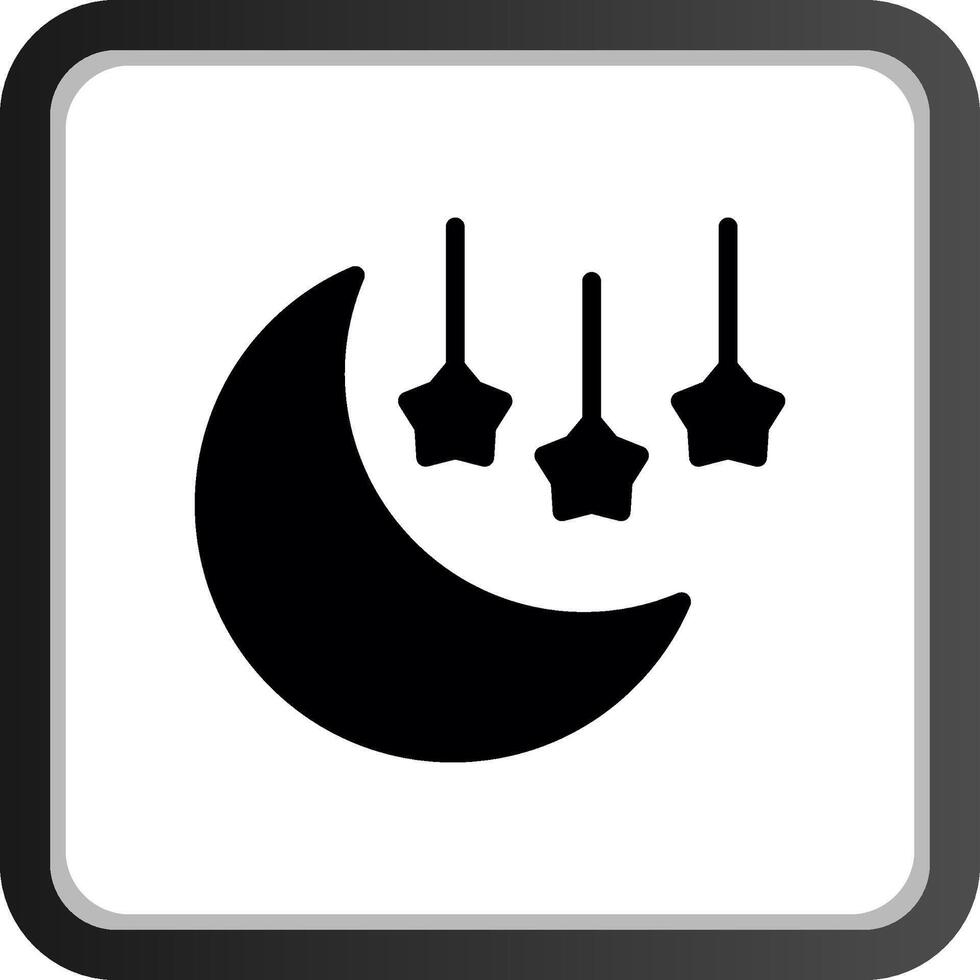 Luna y estrellas creativo icono diseño vector