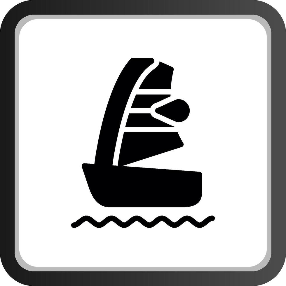 diseño de icono creativo de windsurf vector