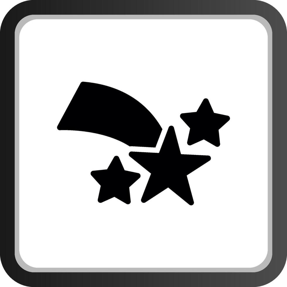 Shooting Star Creative Icon Design vector