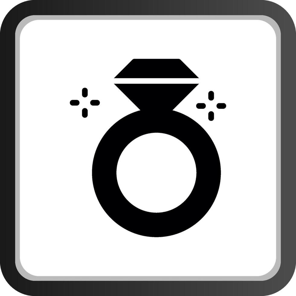 diamante anillo creativo icono diseño vector