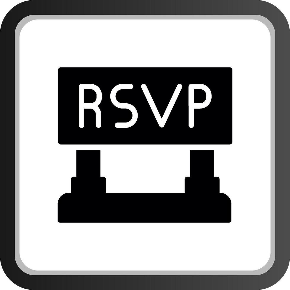 diseño de icono creativo rsvp vector