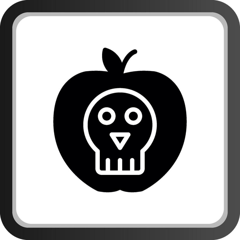 diseño de icono creativo de manzana envenenada vector