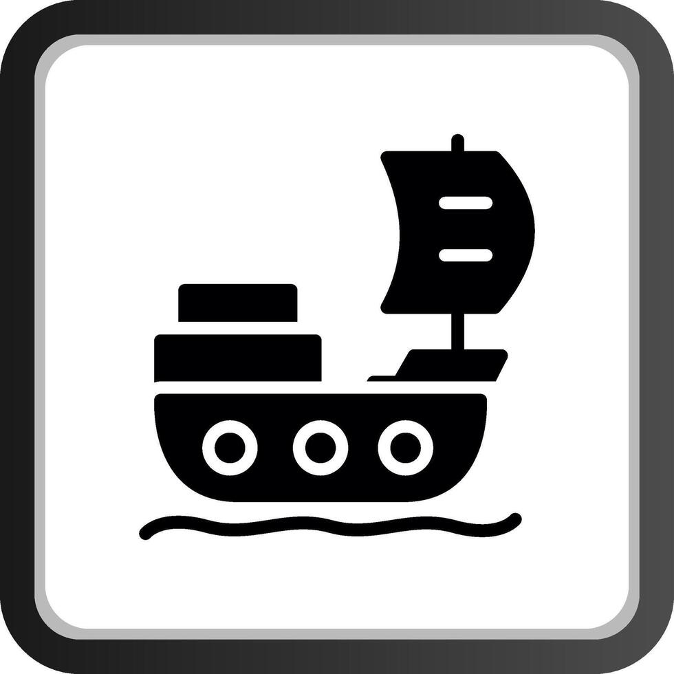 diseño de icono creativo de barco pirata vector