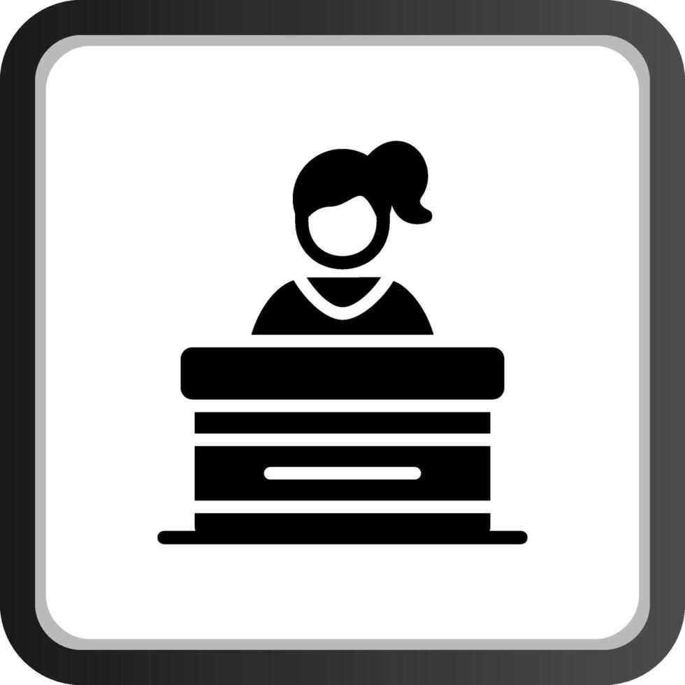 Receptionist Creative Icon Design vector